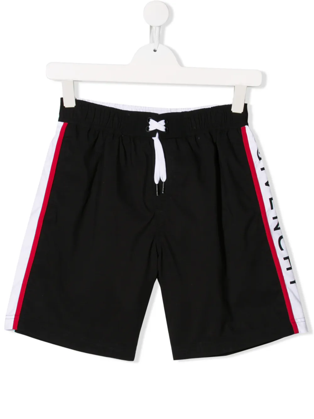 Givenchy Kids ロゴ ストライプ 水着 - ブラック Givenchy Kids ロゴ ストライプ 水着 - ブラック
