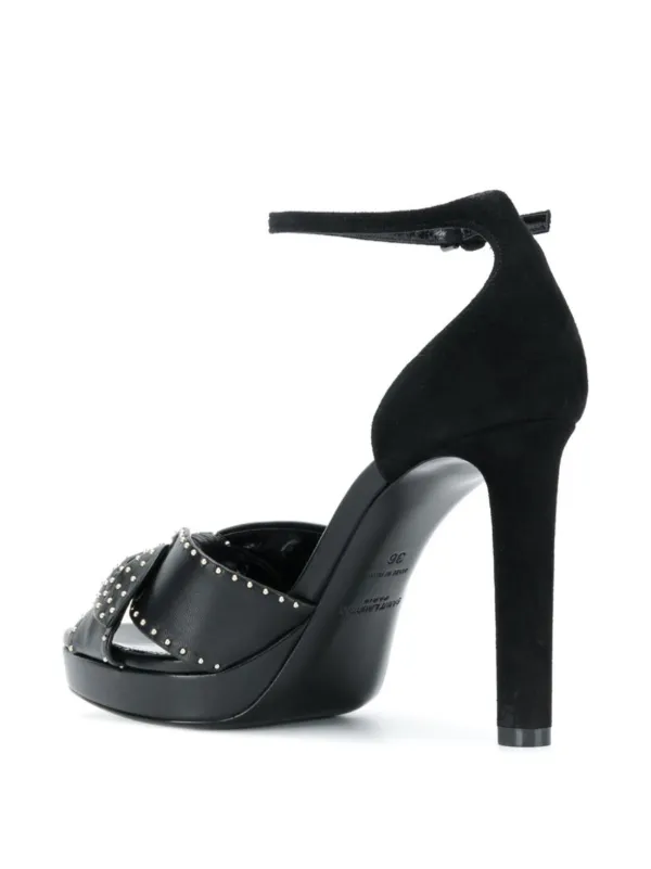 Saint Laurent Sandales à Détails De Clous Noir FARFETCH MA