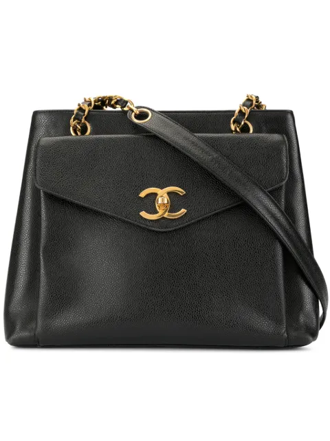 Chanel Vintage Cc Turn Lock Shoulder Bag Farfetch