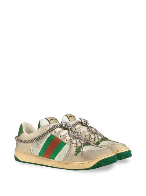 gucci embellished trainers
