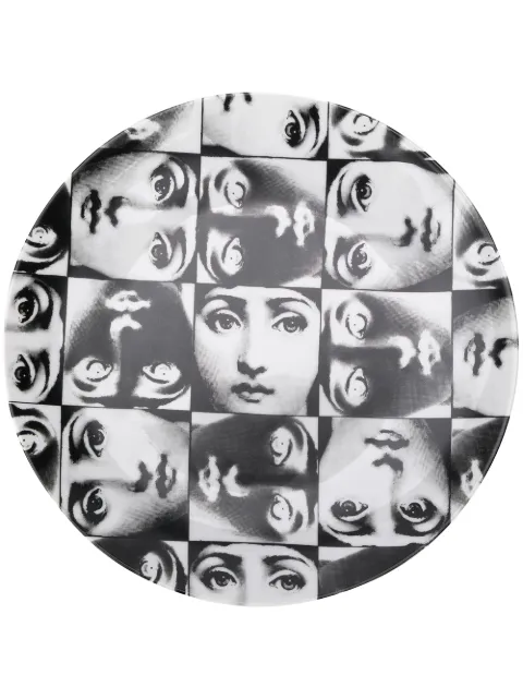Fornasetti plato con motivo de retrato