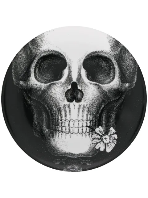 Fornasetti plato con motivo de calavera