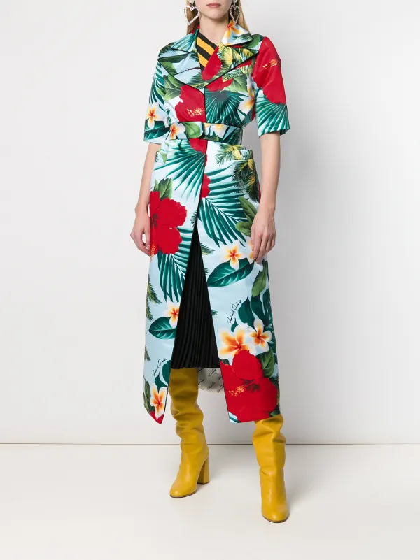 floral print coat