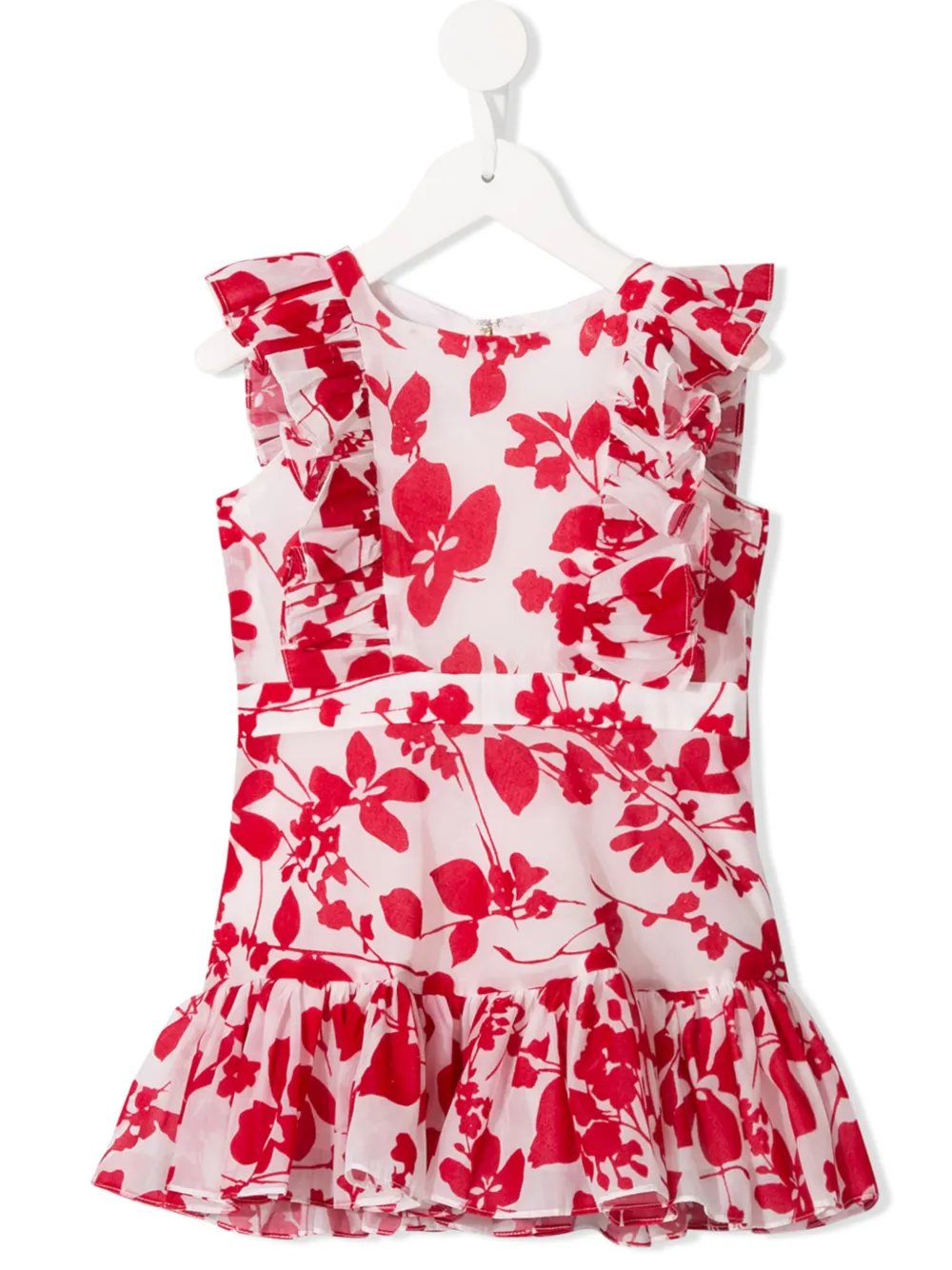 Little Bambah Seville floral ruffle dress - White