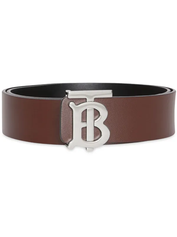 reversible monogram motif leather belt