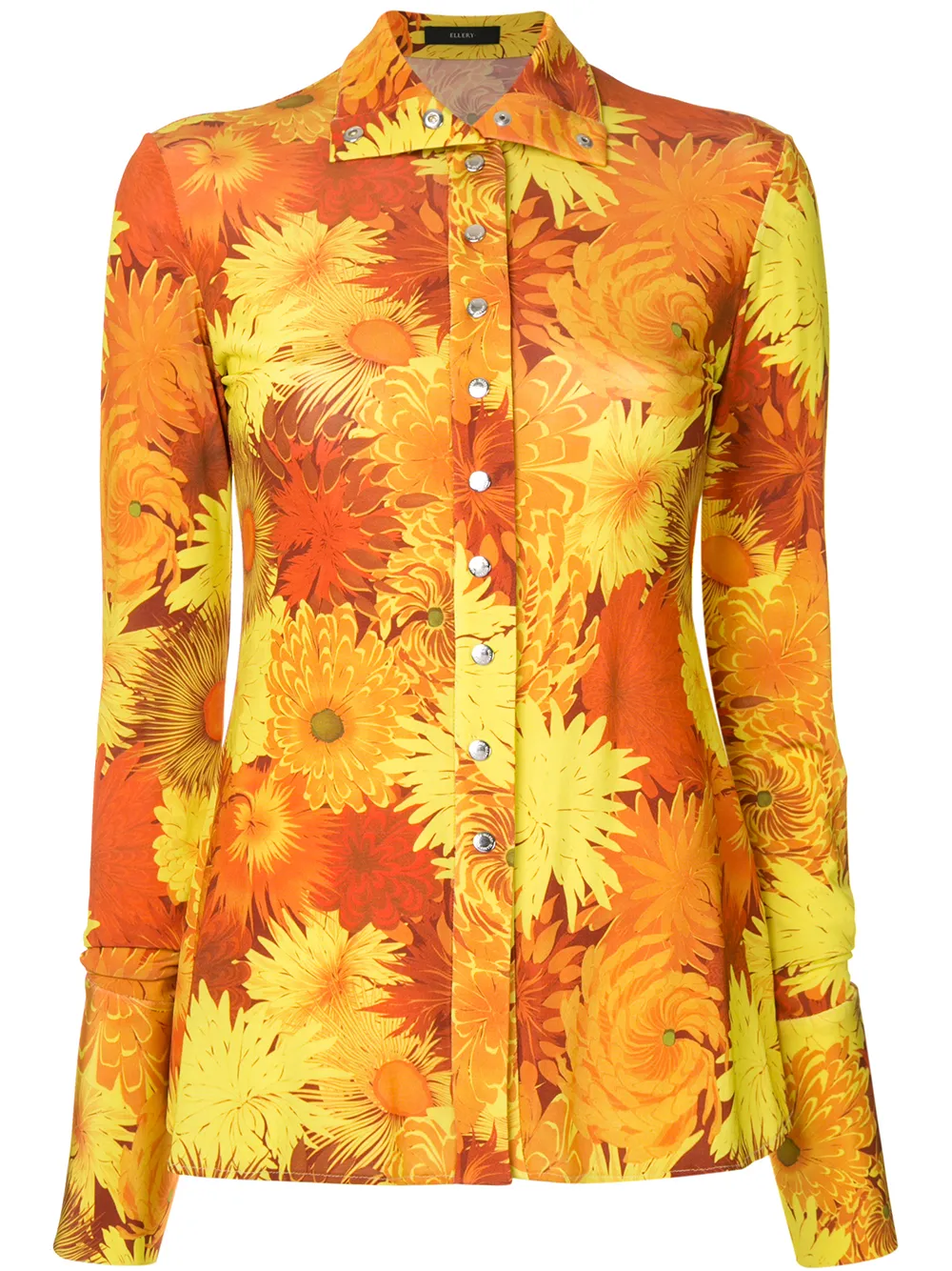 Ellery Sala floral print shirt - Orange