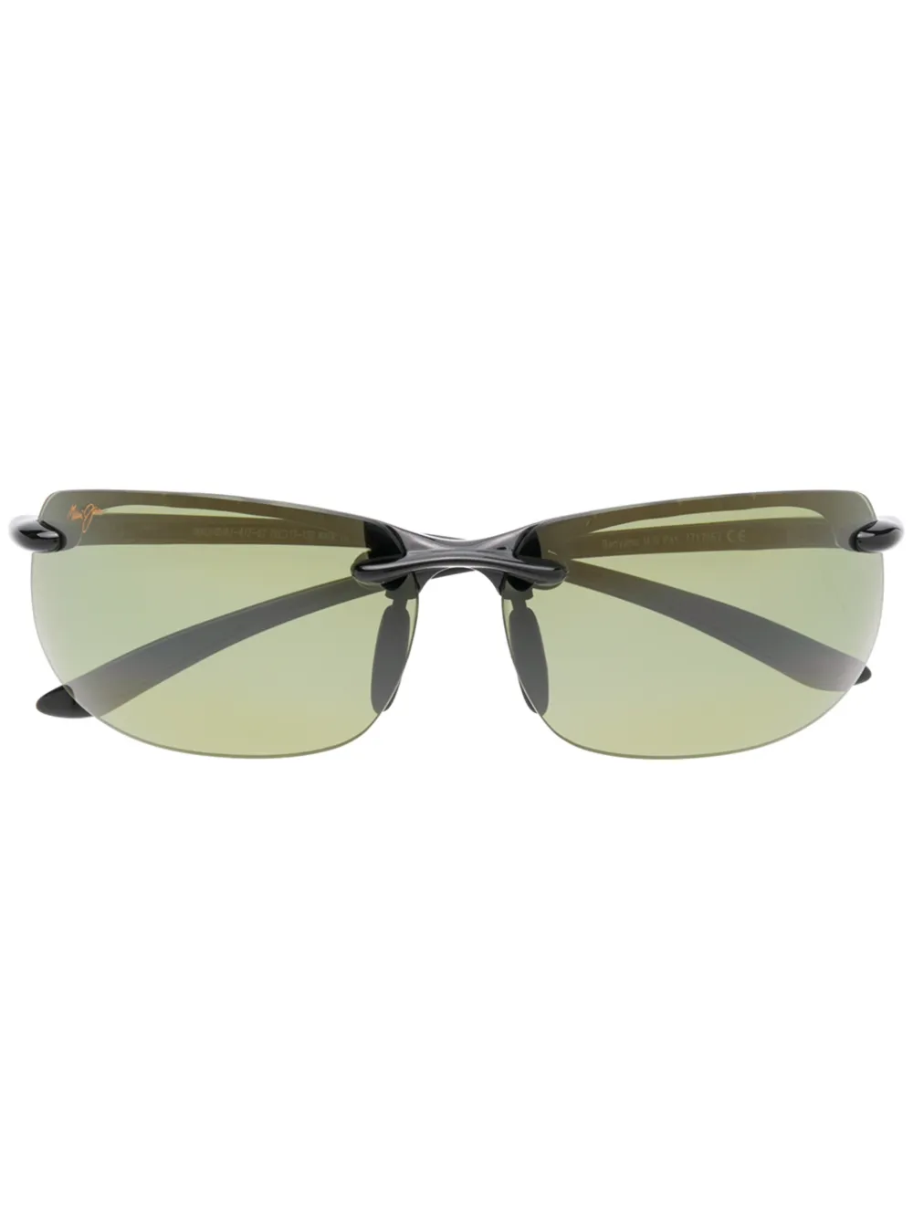 Maui Jim Banyan polarised rimless sunglasses | Black | Image 1