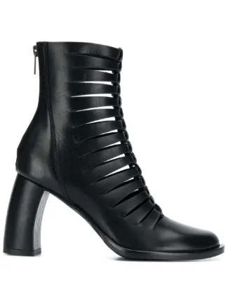 womens black cut out ankle boots