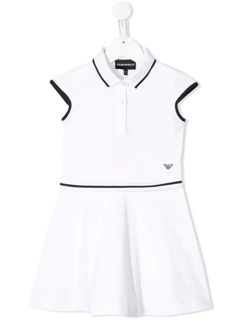 Emporio Armani Kids платье-поло с контрастной отделкой