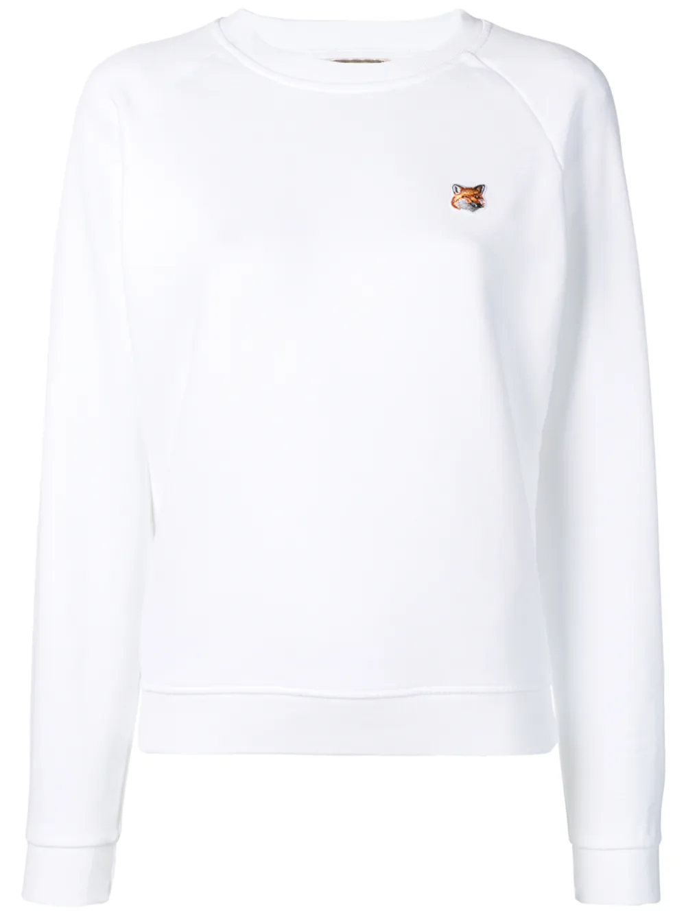 

Maison Kitsuné sudadera con parche de cabeza de zorro - Blanco