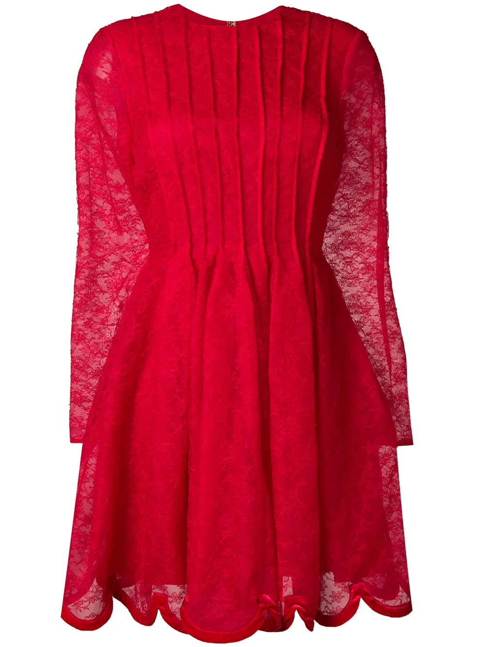 Valentino Garavani Skaterjurk met bloemdessin Rood