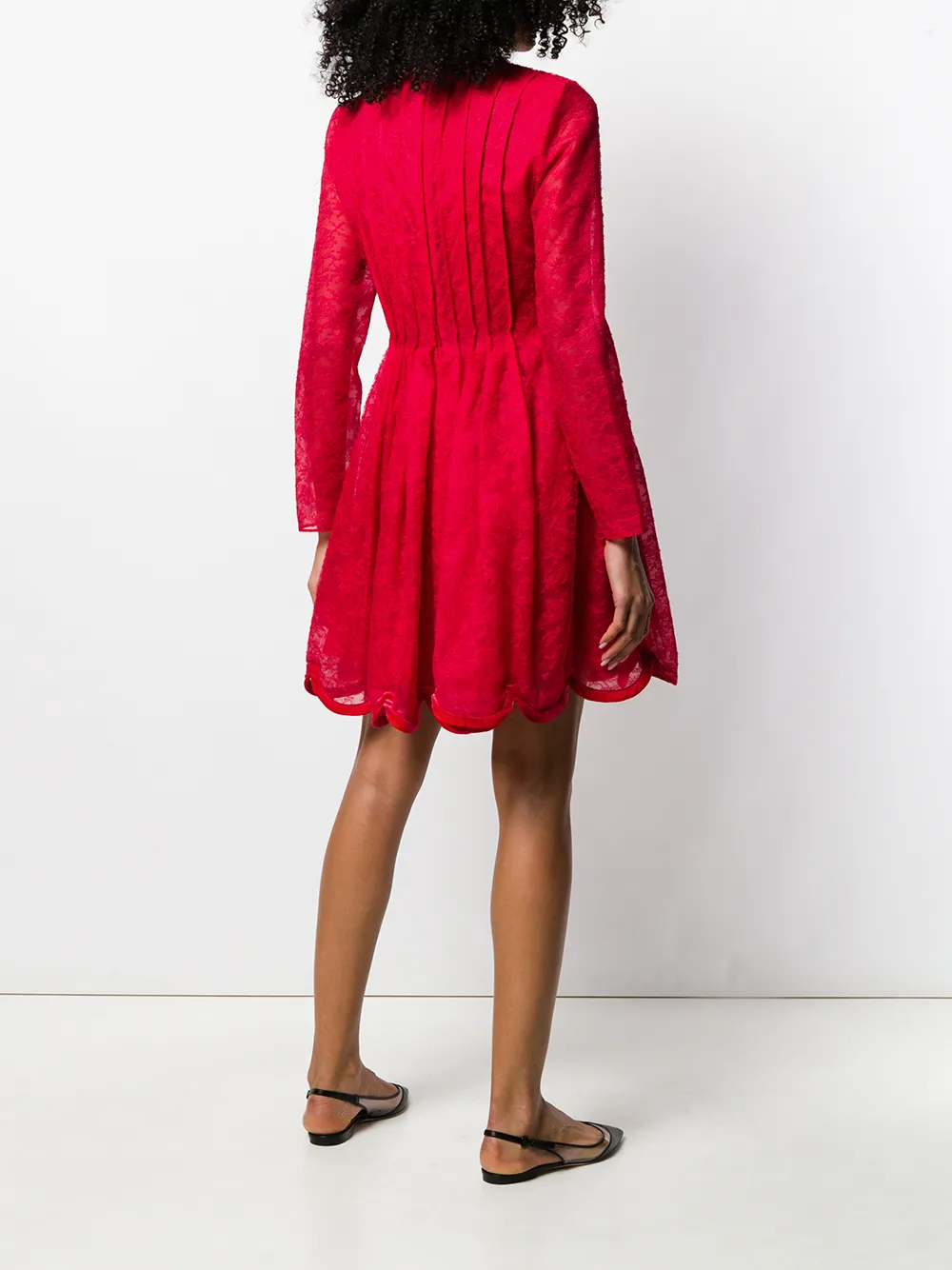 Valentino Garavani Skaterjurk met bloemdessin Rood