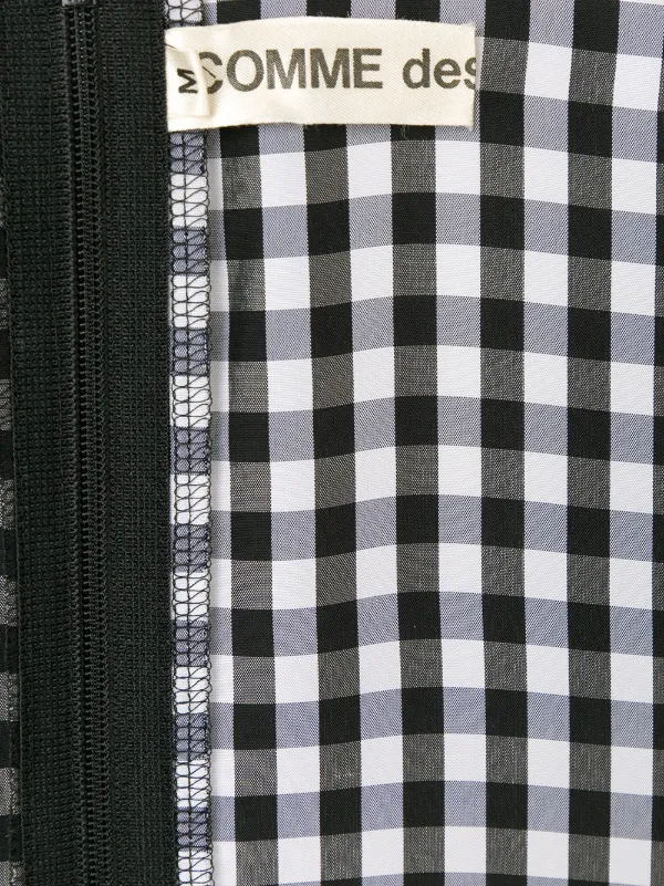 Comme Des Garçons Pre-Owned Gingham Check Shirtdress | Black