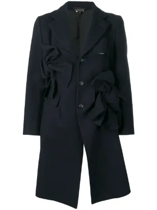 Comme Des Garçons Pre-Owned リボンディテール コート | ブルー