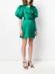 Alessandra Rich puff sleeve wrap mini dress
