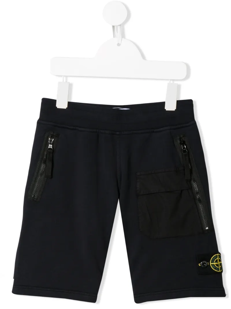Stone Island Junior спортивные шорты с логотипом