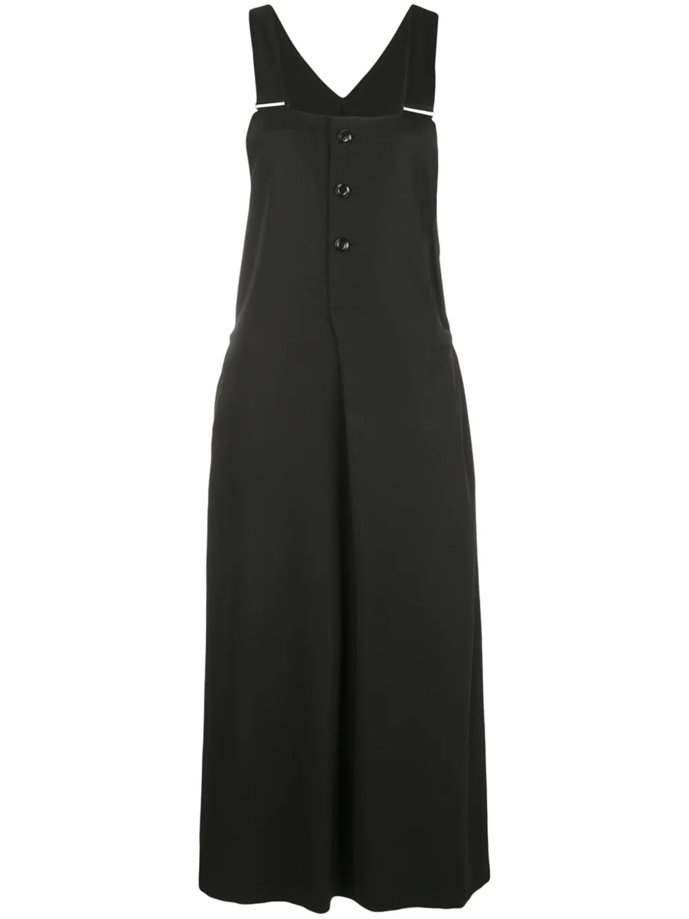 Y's Dresses Y'S BUTTON FRONT MIDI DRESS - BLACK