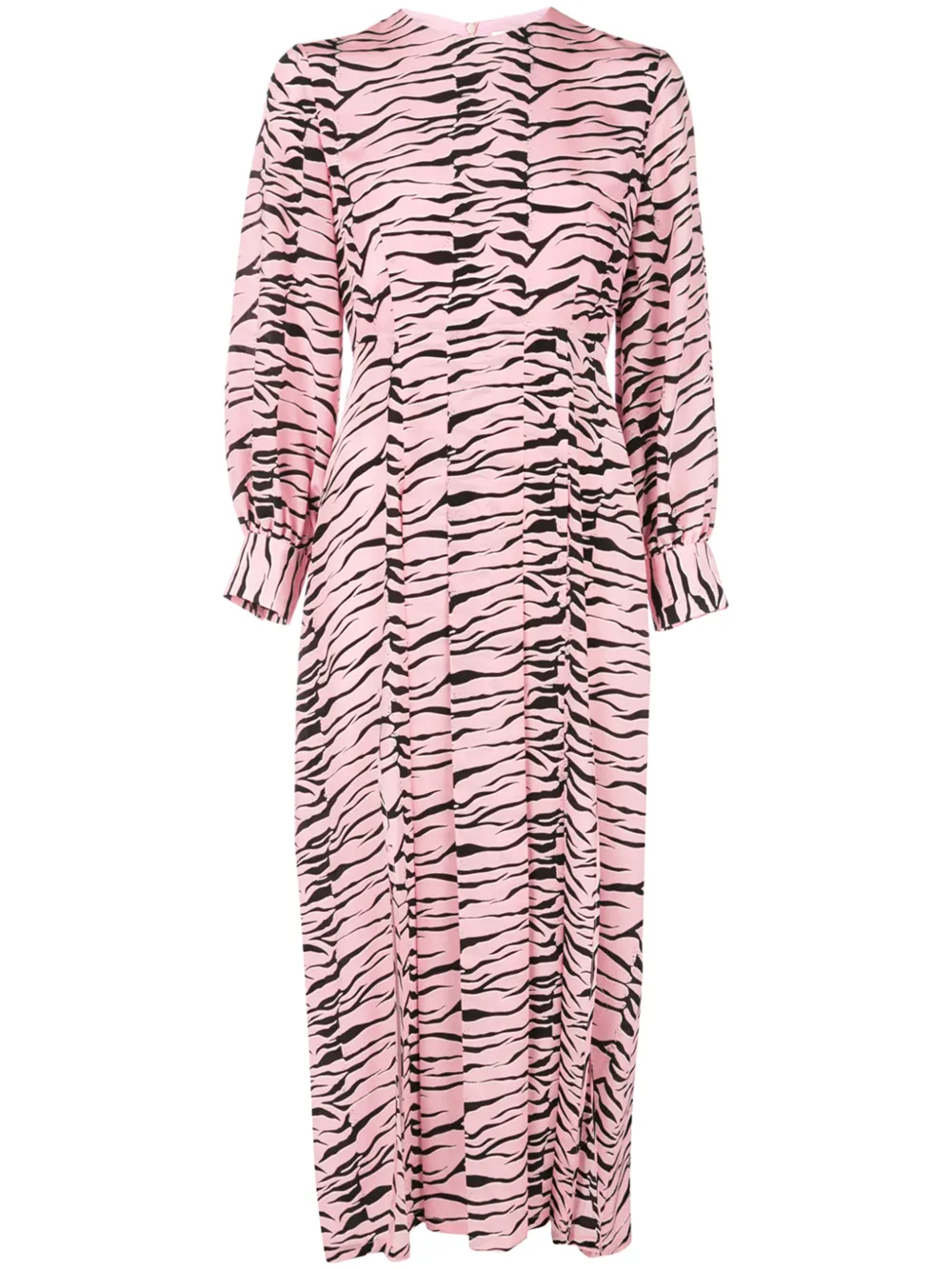 Rixo London Dresses RIXO TIGER STRIPE DRESS - PINK