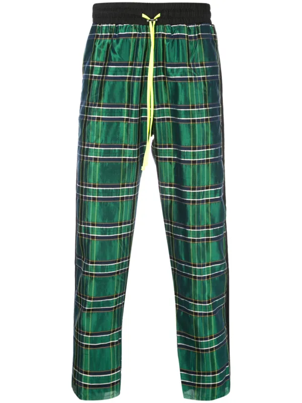 plaid track pants
