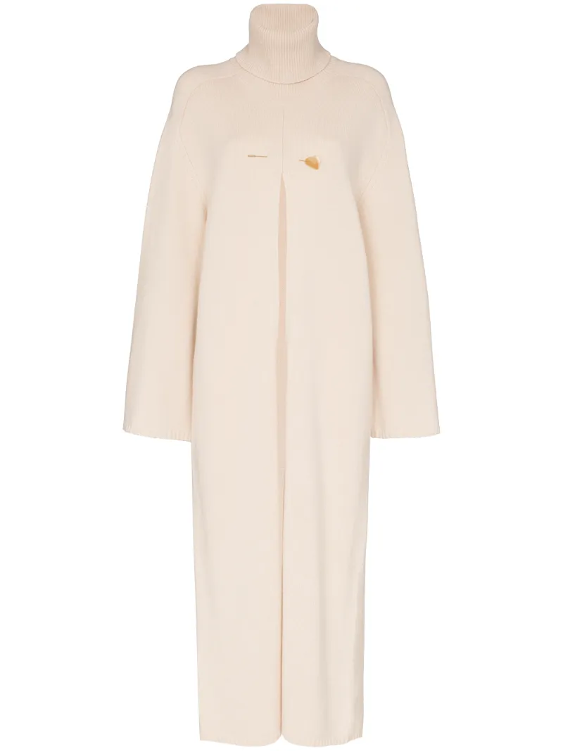 Joseph Tops JOSEPH 'VIVIANE' STRICKKLEID MIT STEHKRAGEN - NUDE