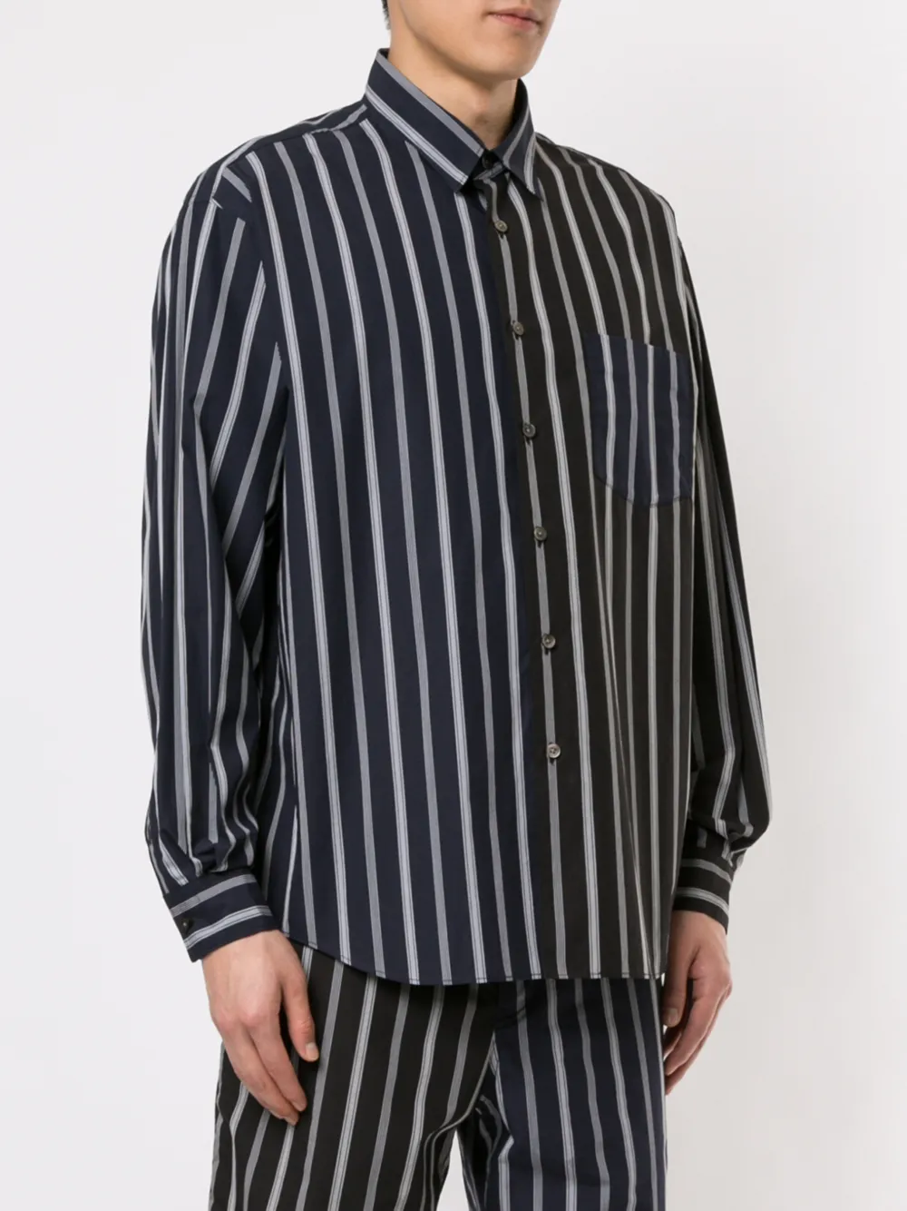 Ports V Tweekleurig shirt Blauw