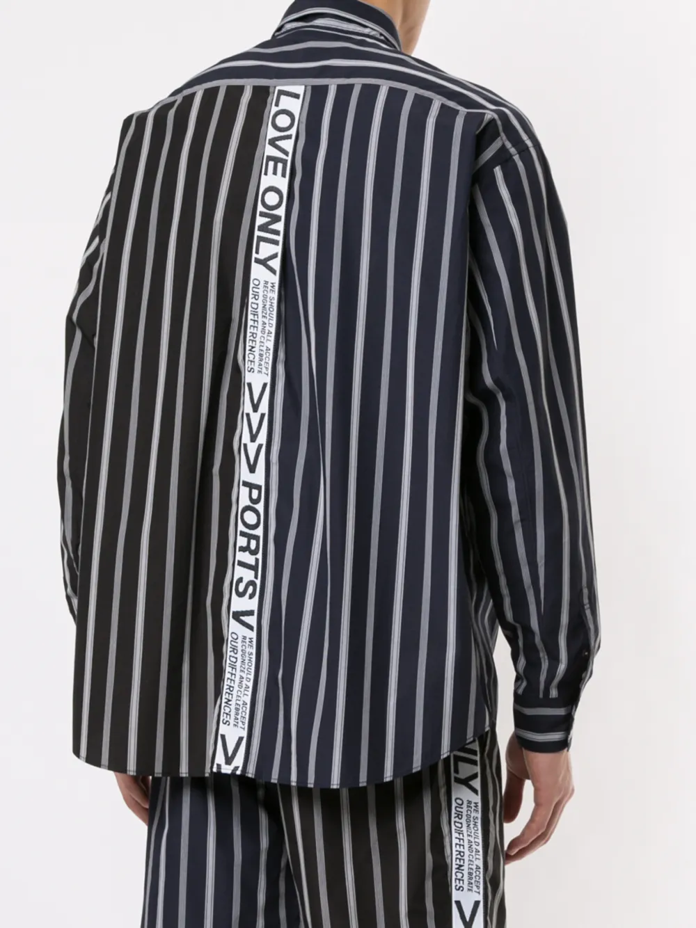 Ports V Tweekleurig shirt Blauw