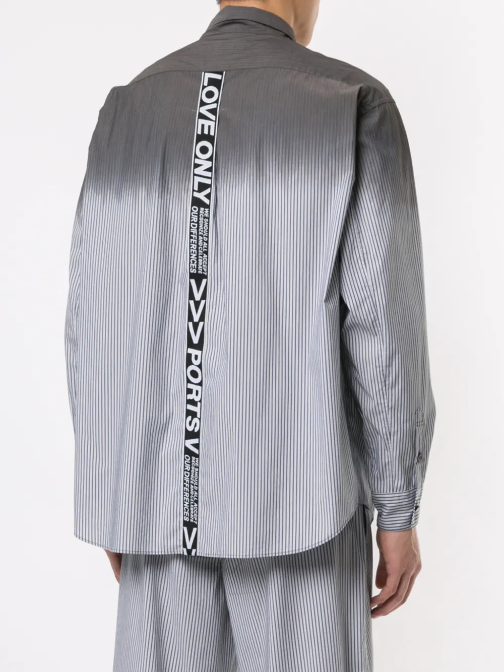 Ports V Shirt met kleurverloop Grijs