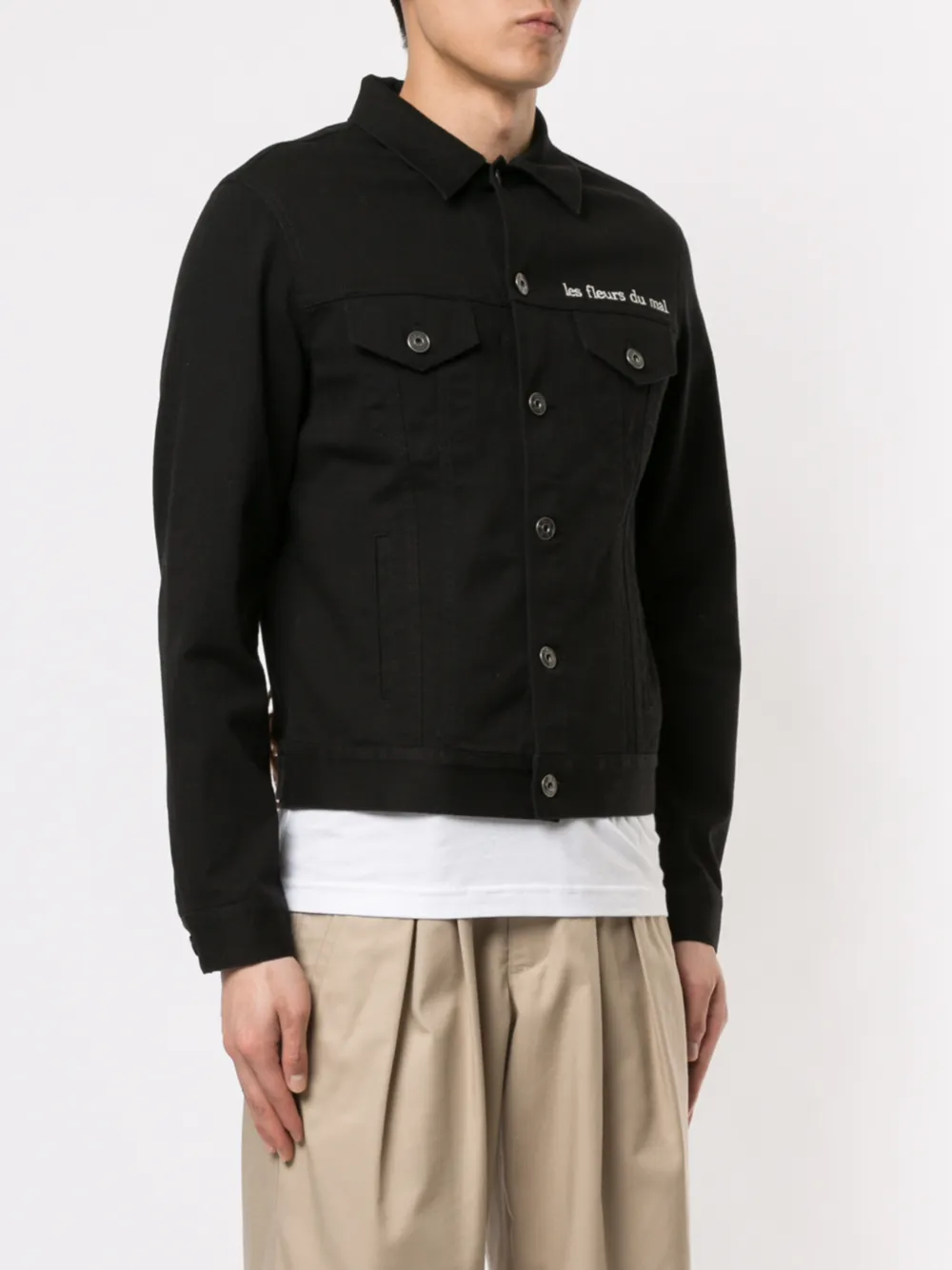 Ports V Shirtjack met geborduurd logo Zwart
