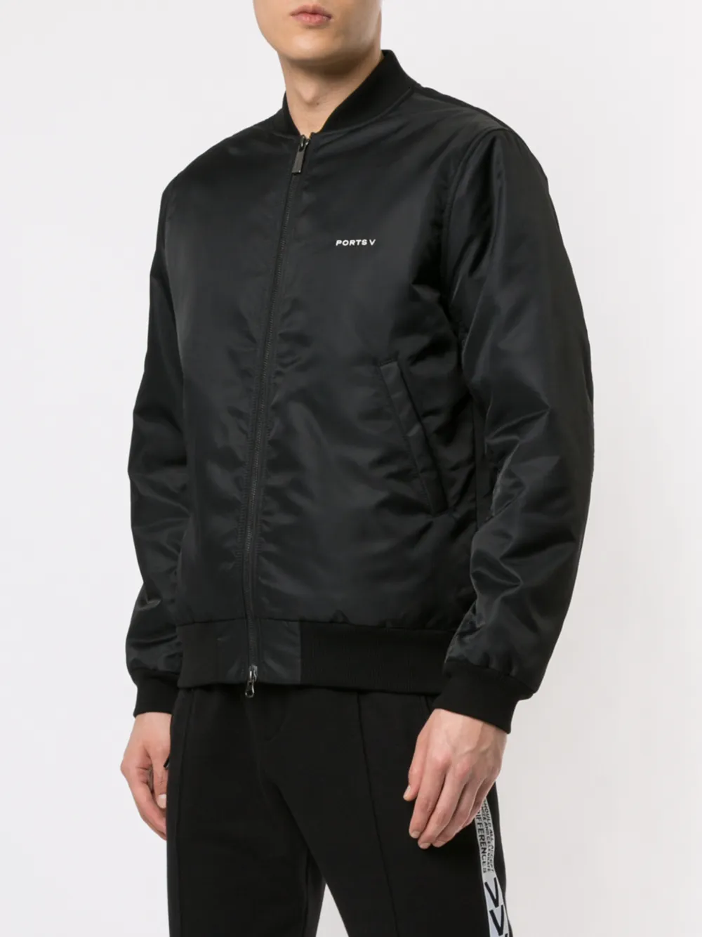 Ports V Bomberjack met slogan Zwart