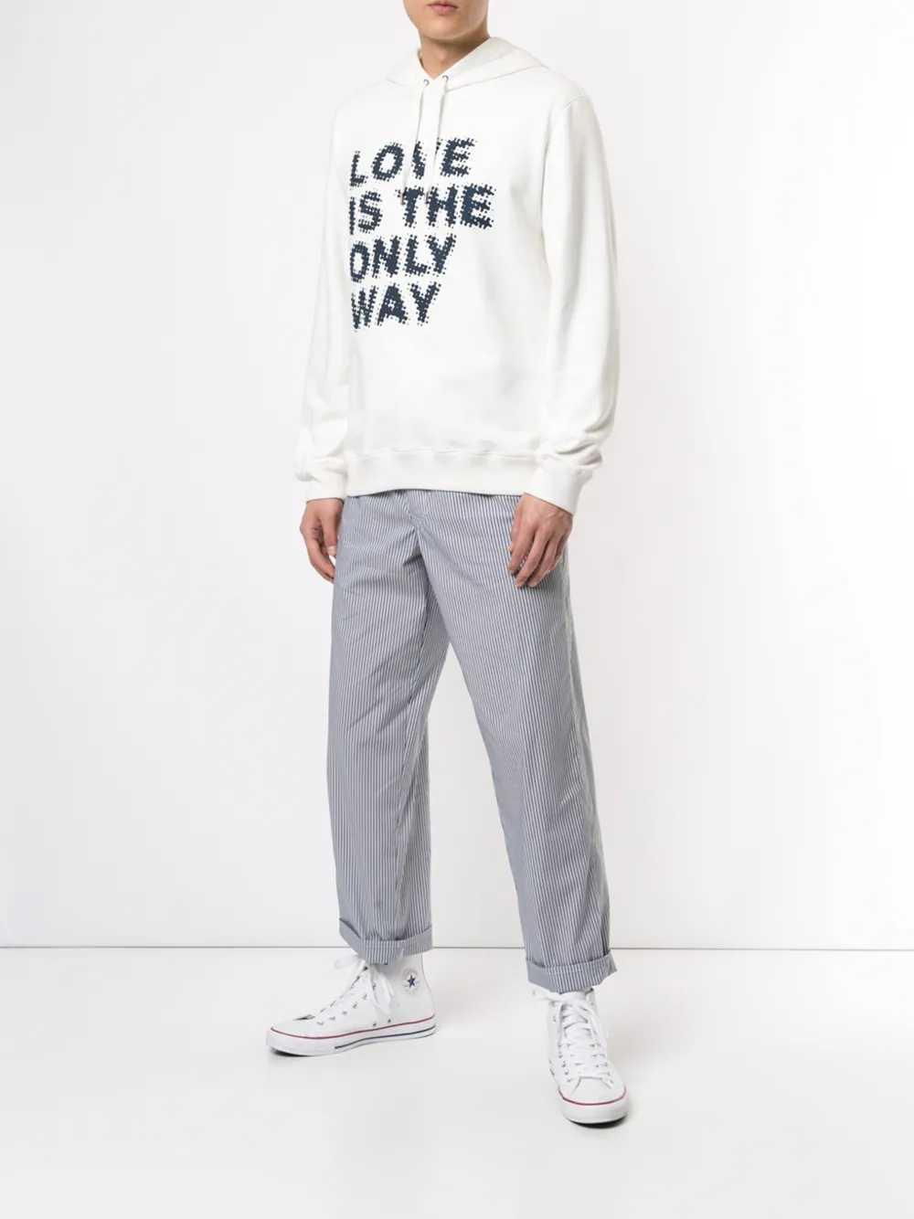 Ports V Hoodie met slogan Wit