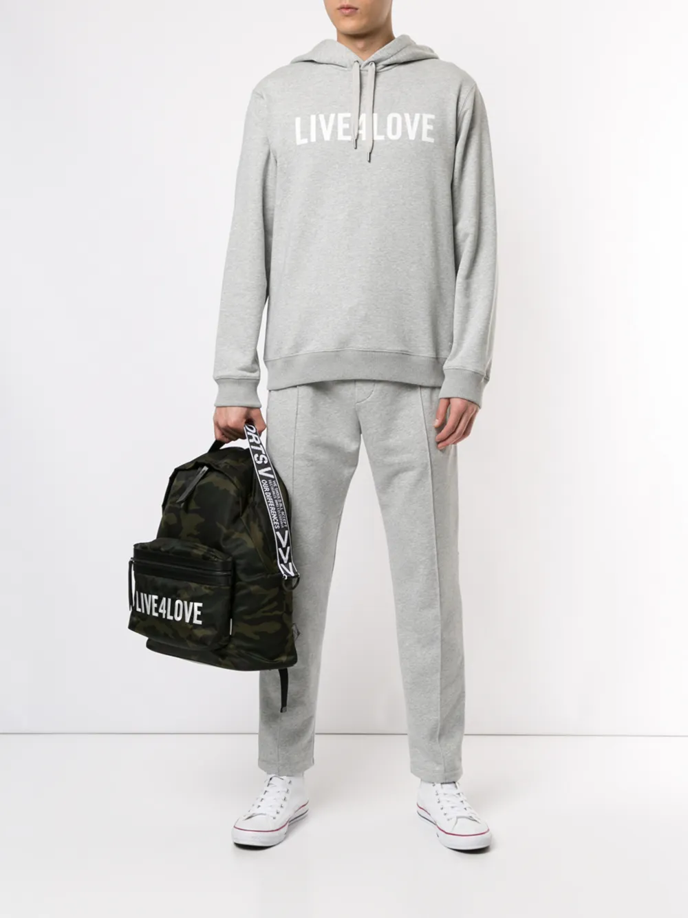  Ports V 'live 4 Love' Kapuzenpullover   Grau 