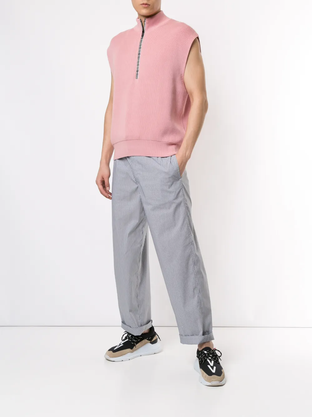  Ports V Gestreifte Hose   Blau 