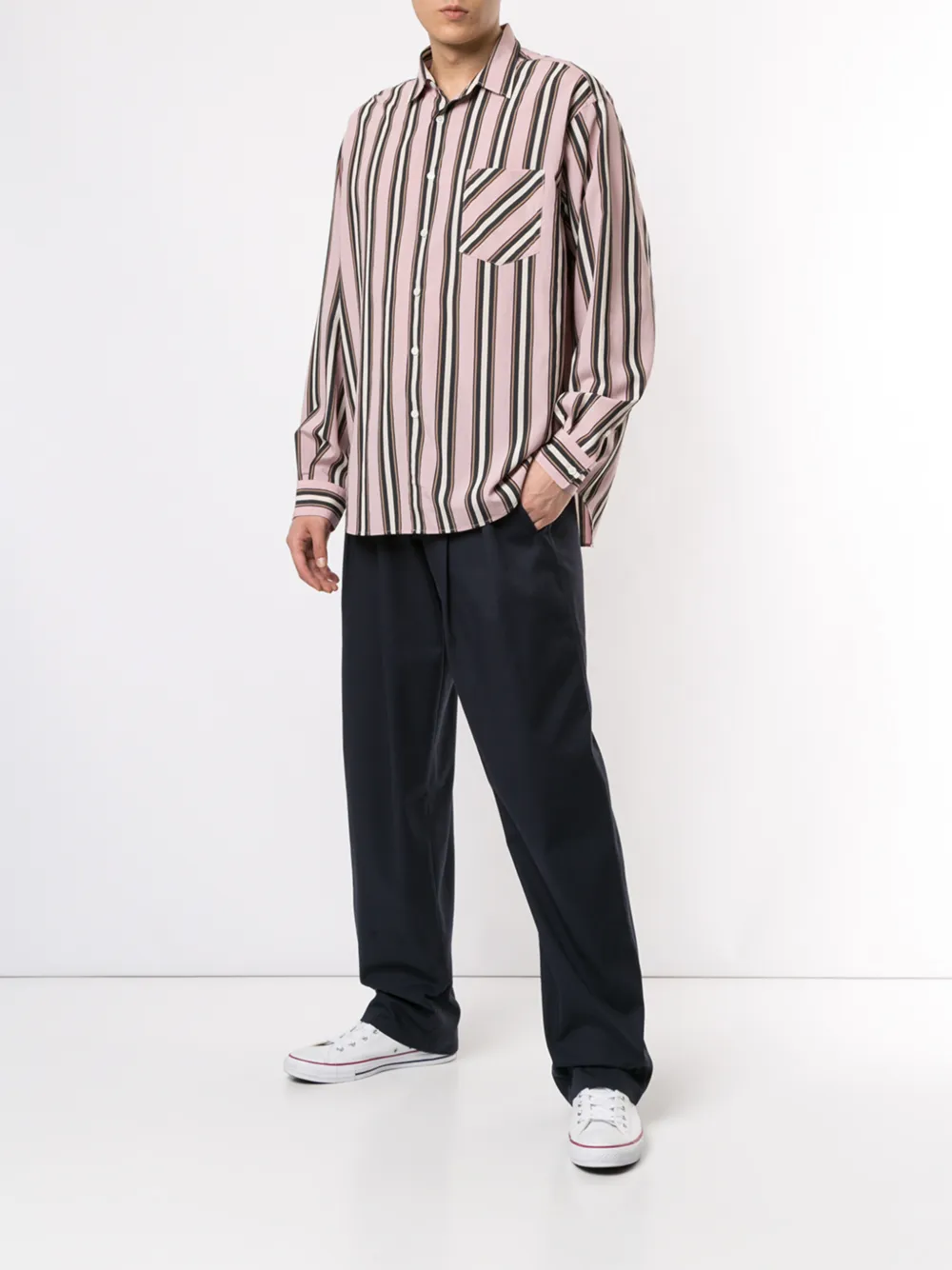 Ports V Broek met hoge taille Blauw
