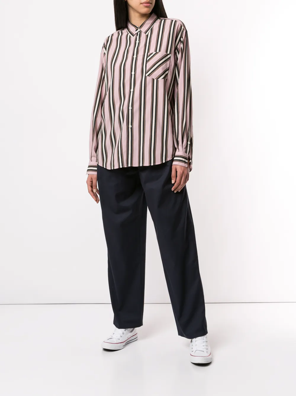 Ports V Broek met hoge taille Blauw