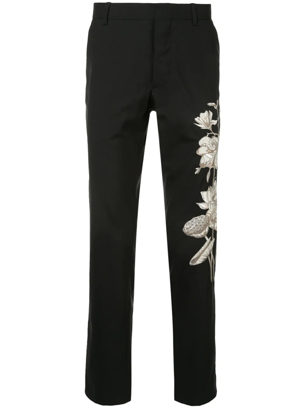 Ports V Broek met borduurwerk Zwart