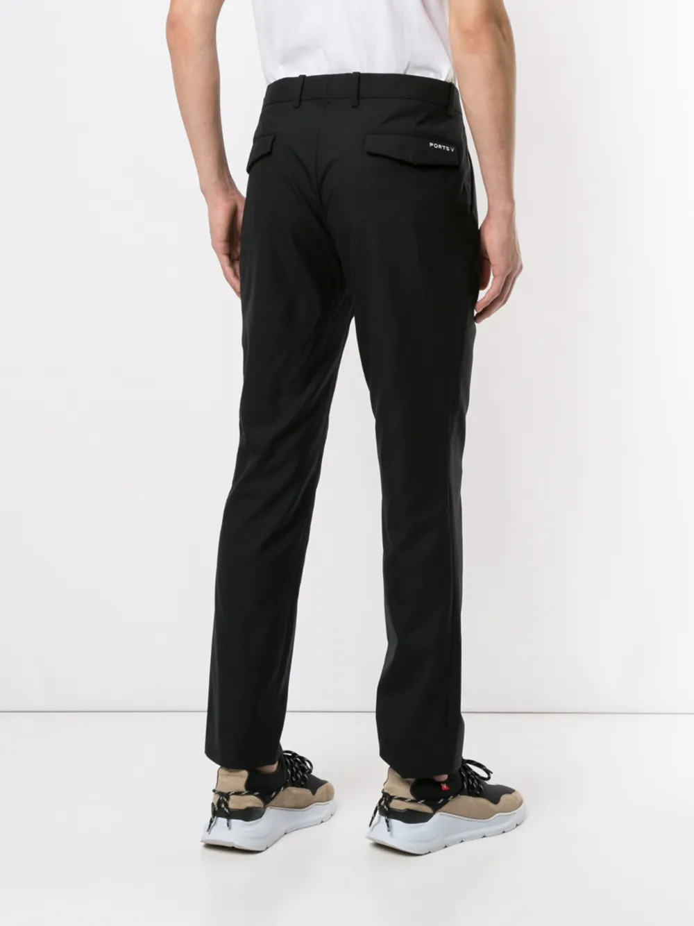 Ports V Broek met borduurwerk Zwart