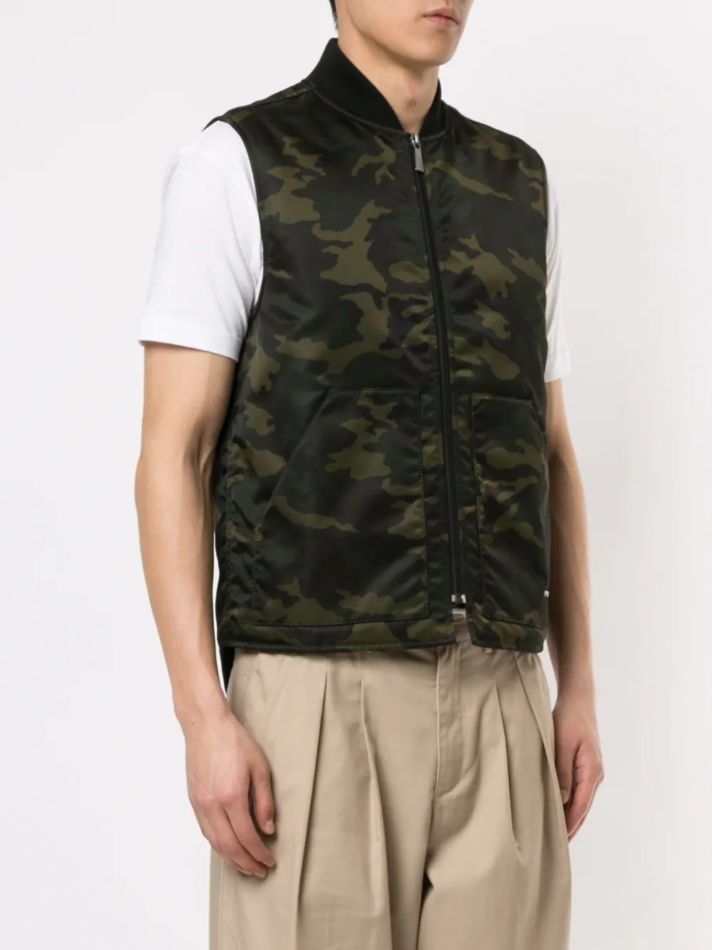 Ports V Bodywarmer met camouflageprint Groen