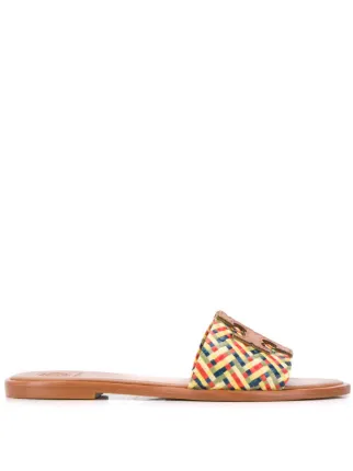 tory burch ines woven slide