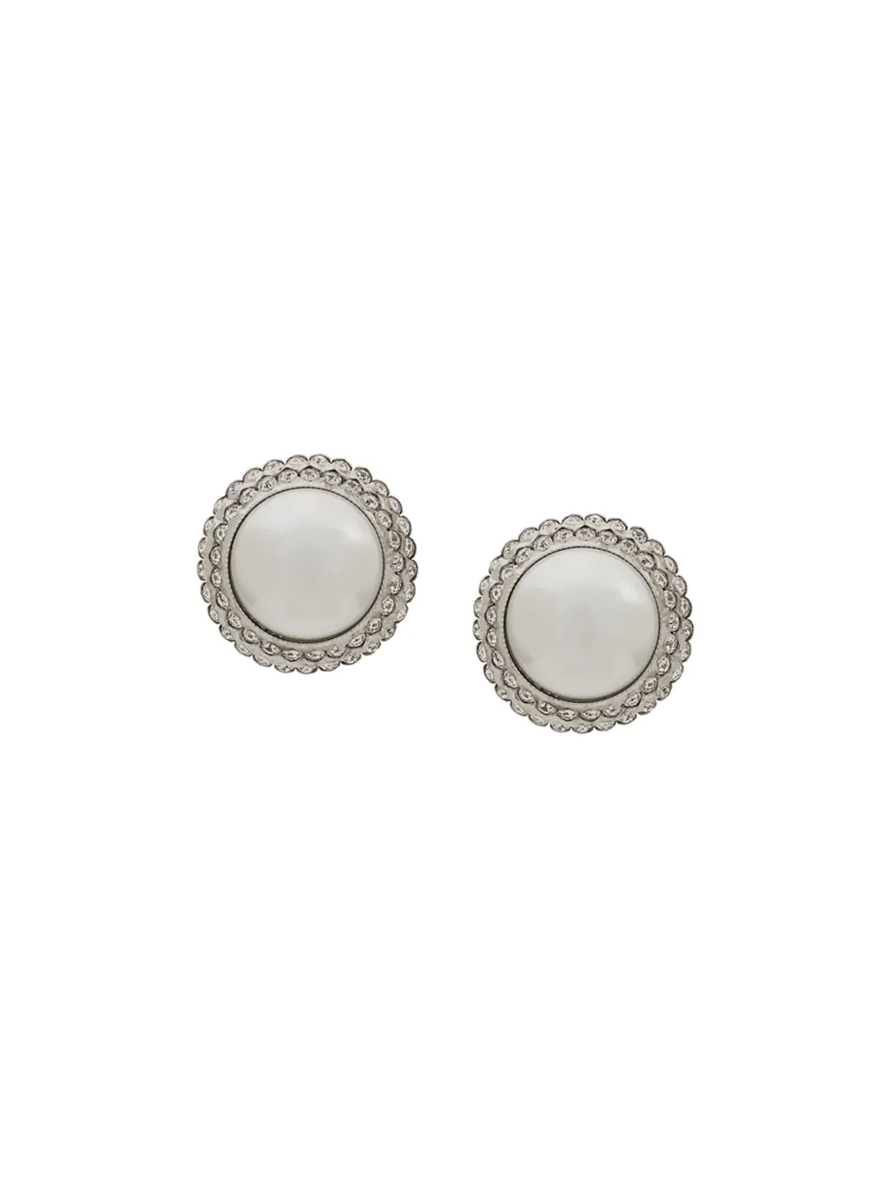 Alessandra Rich Accessories ALESSANDRA RICH PEARL CLIP-ON EARRINGS - WHITE