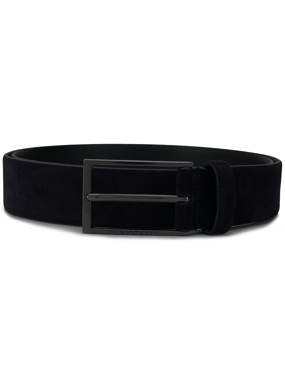 

BOSS logo embossed buckle belt - Azul