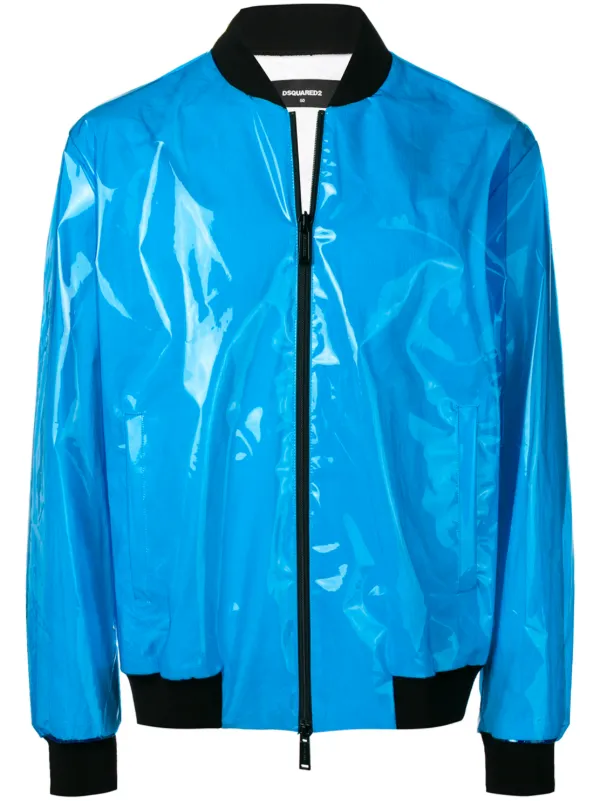 shiny blue jacket