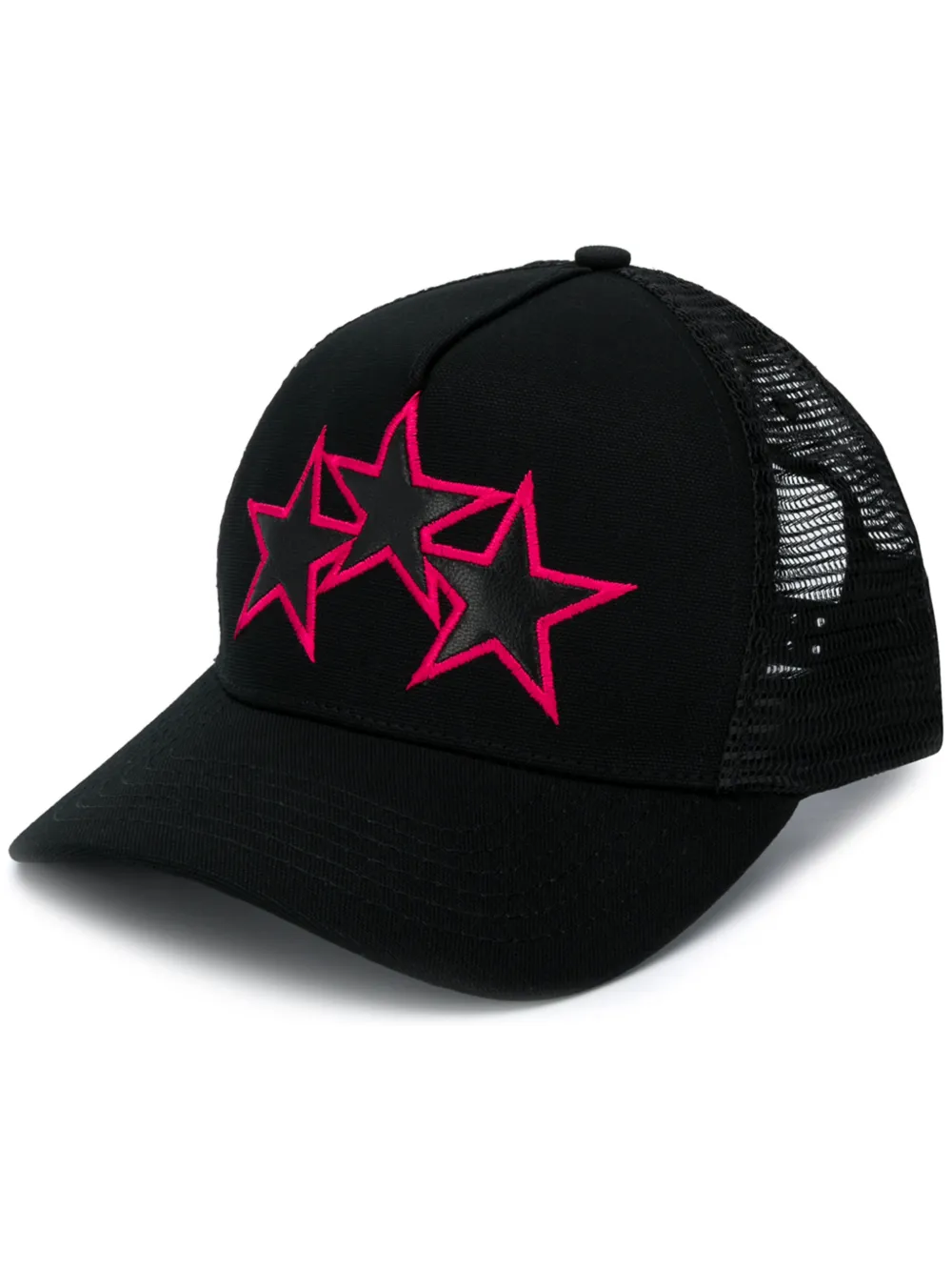 Amiri Hats AMIRI THREE STARS TRUCKER HAT - BLACK