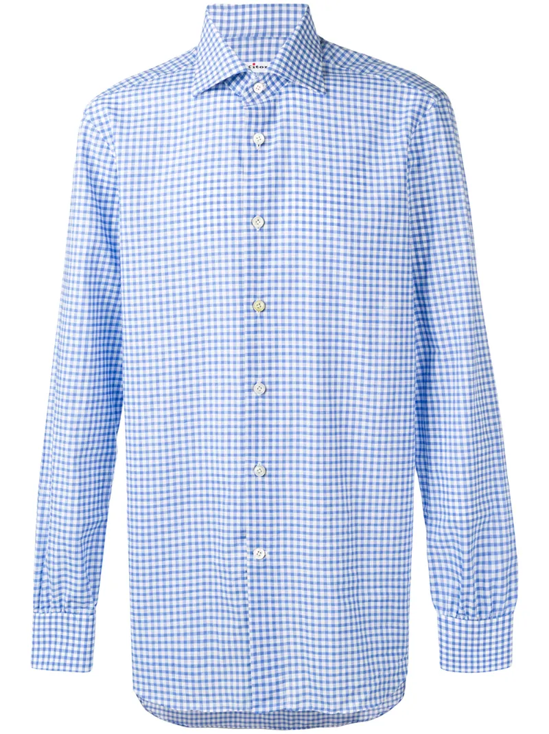 Kiton рубашка в клетку гингем