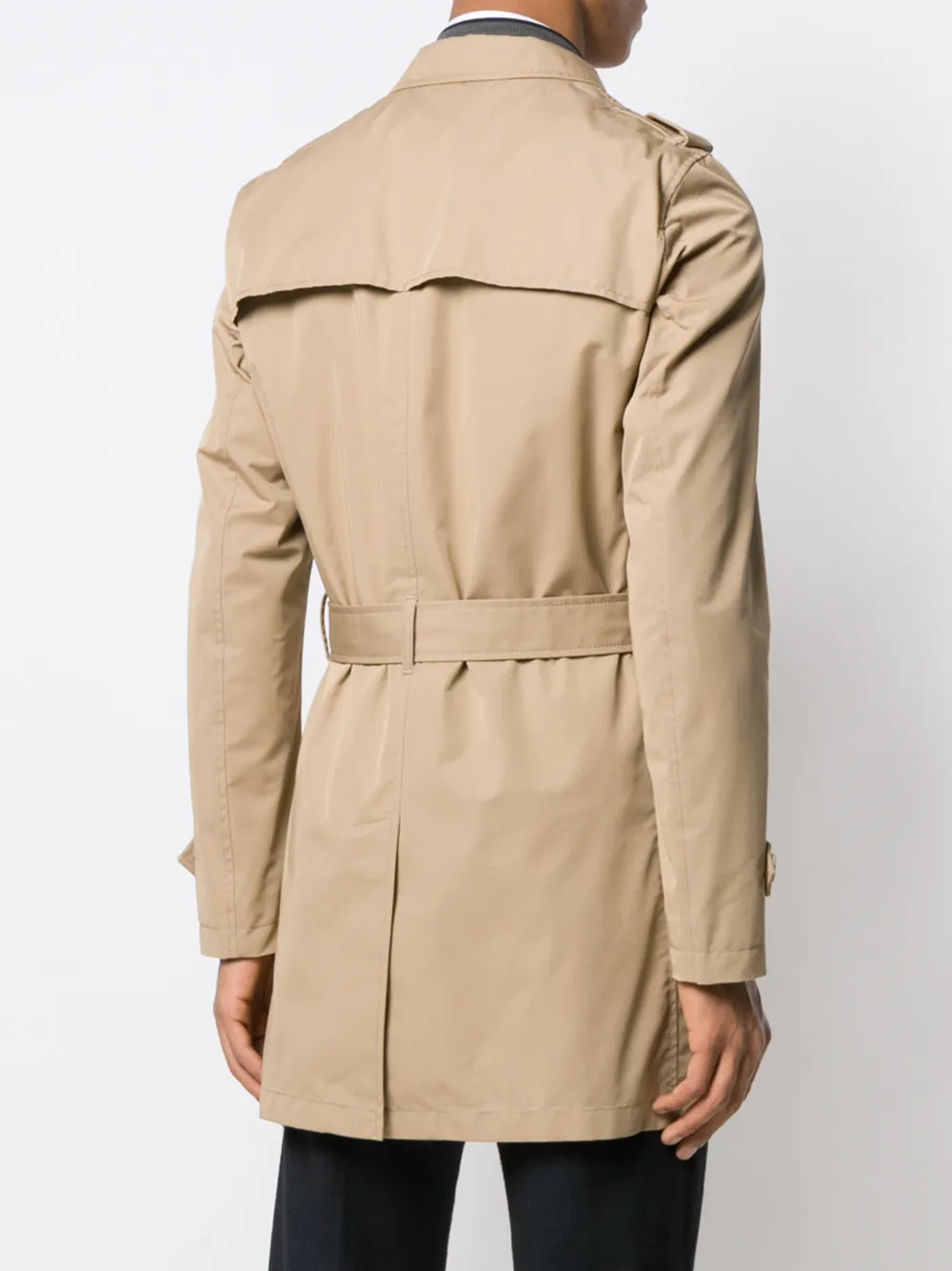 Herno Trenchcoat met dubbele rij knopen Beige