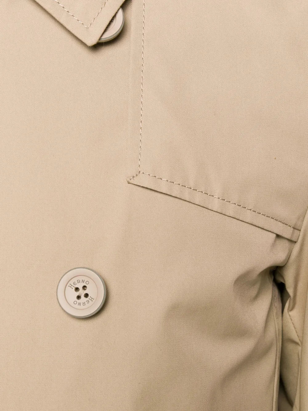 Herno Trenchcoat met dubbele rij knopen Beige