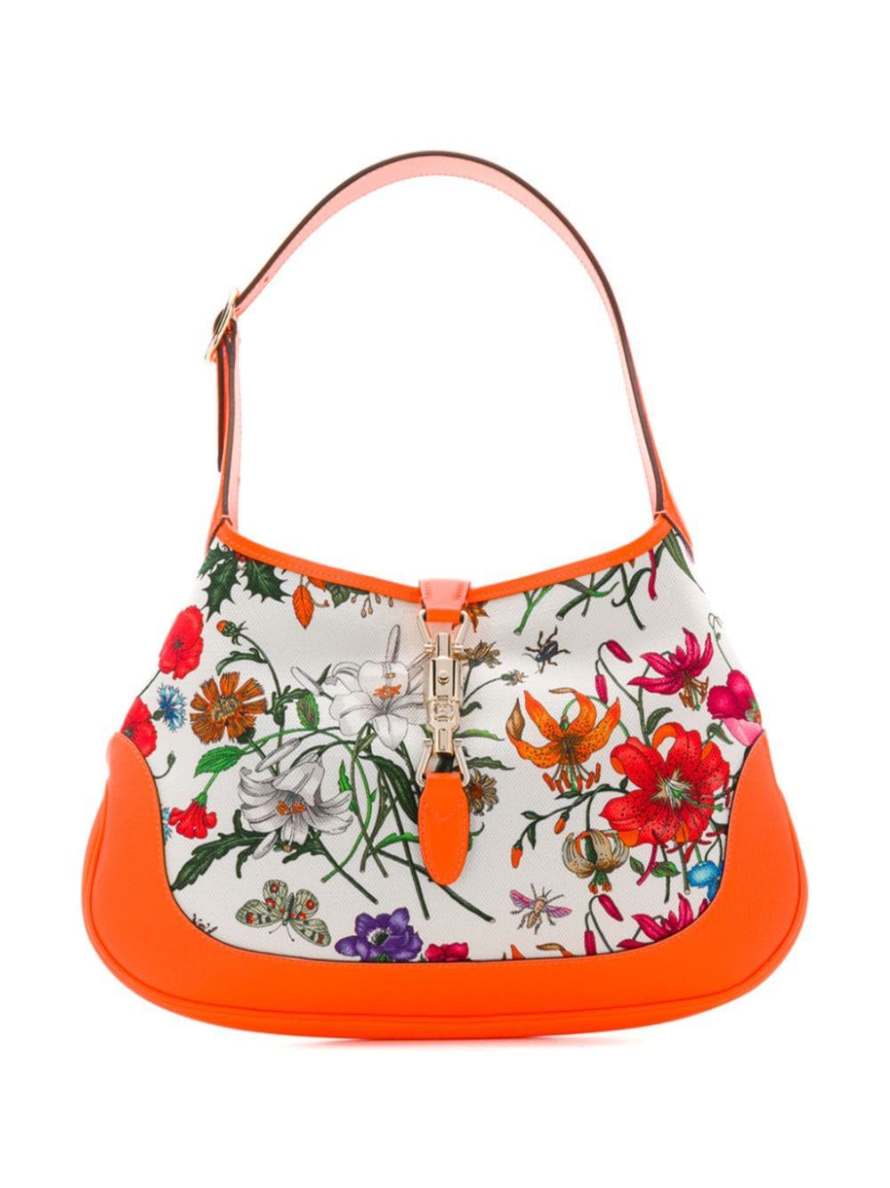 фото Gucci сумка-хобо Jackie среднего размера с принтом Flora