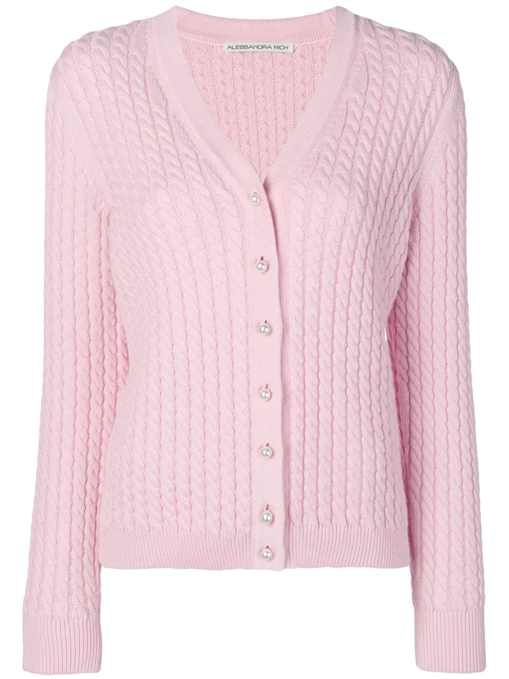 Alessandra Rich Knits ALESSANDRA RICH KNITTED CARDIGAN - PINK