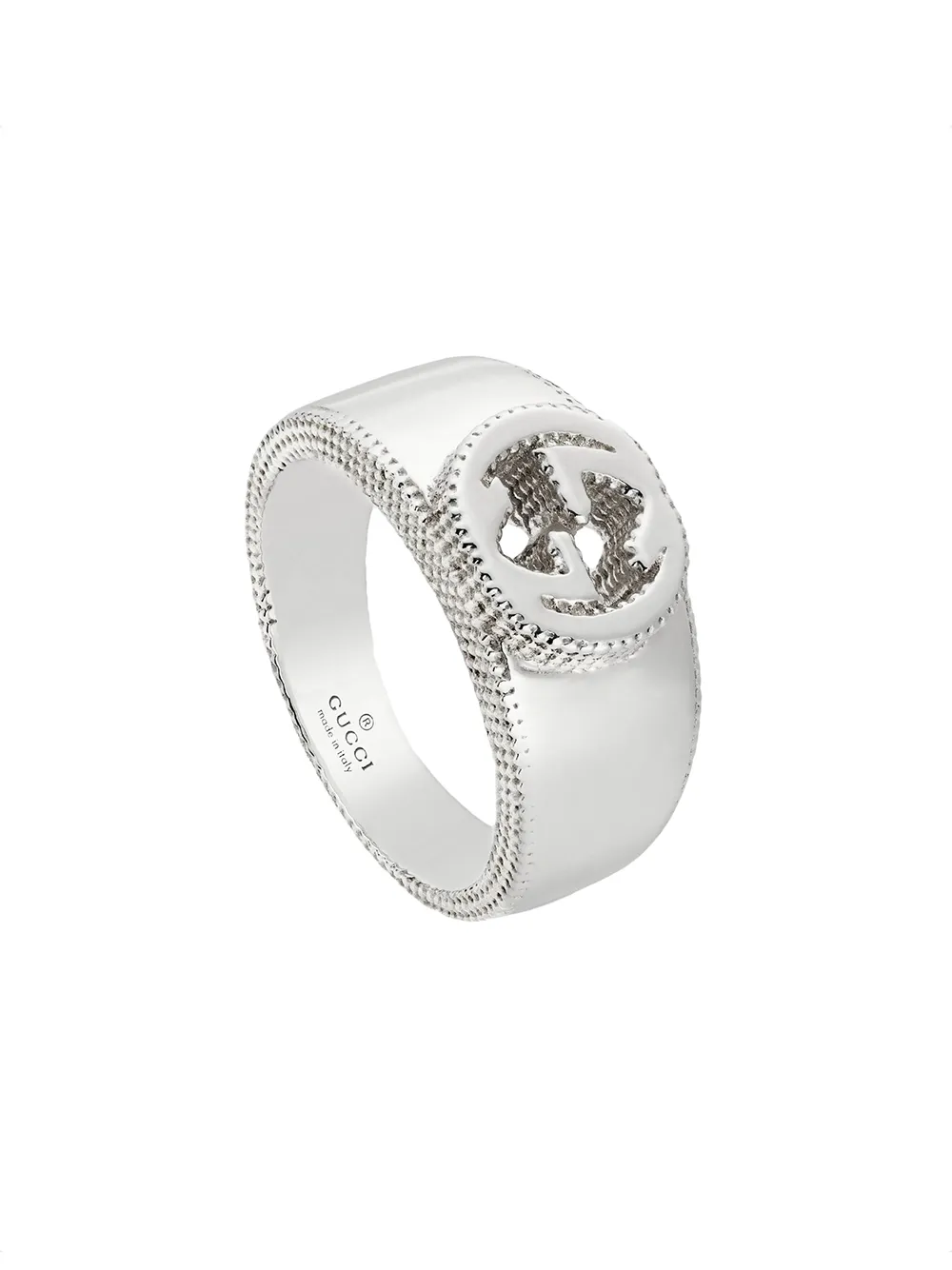 Gucci Interlocking G Ring In Silver - Farfetch