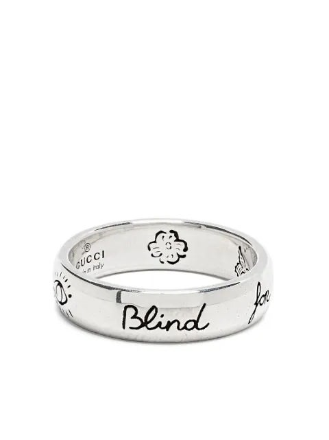 Gucci Anel Blind For Love em prata de lei
