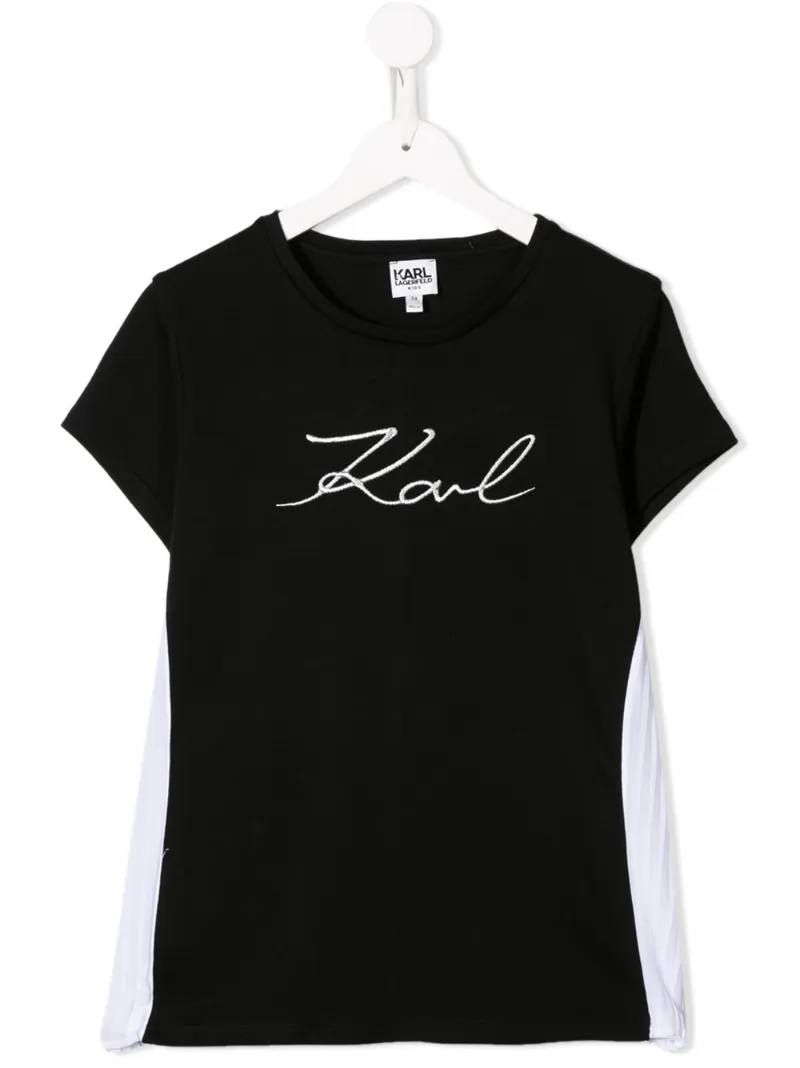Karl Lagerfeld Kids футболка с вышитым логотипом